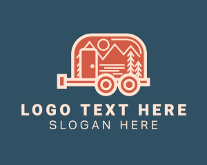 Outdoor - Recreational Vehicle Forest Camping logo design