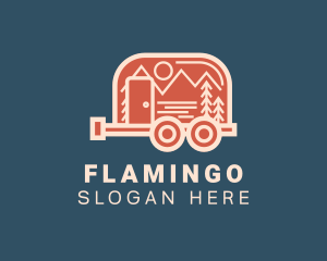 Camping Grounds - Recreational Vehicle Forest Camping logo design