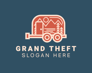 Vehicle - Recreational Vehicle Forest Camping logo design