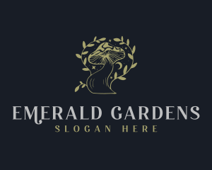 Mushroom Garden Botany logo design