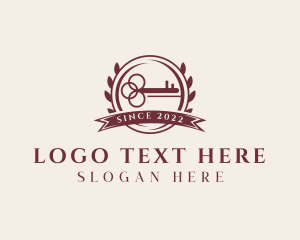 Badge - Wreath Realty Key logo design