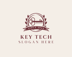 Wreath Realty Key logo design