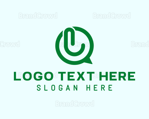 Green Chat Letter Q Logo