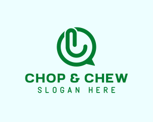 Green Chat Letter Q Logo