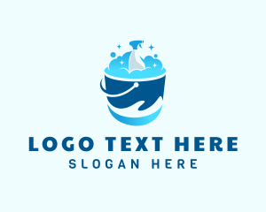 Clean - Cleaning Bucket Spray logo design