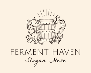 Fermentation - Beer Barrel Brewery logo design