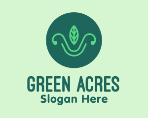 Agricultural - Green Organic Eco Leaf logo design