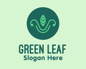 Green Organic Eco Leaf logo design