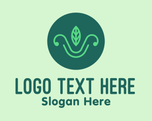 Tea - Green Organic Eco Leaf logo design