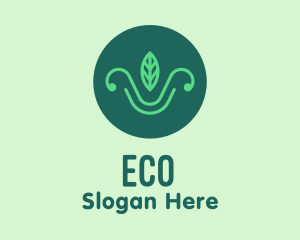 Green Organic Eco Leaf logo design