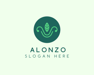 Green Organic Eco Leaf logo design