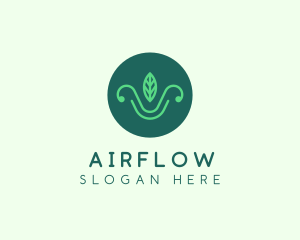 Green Organic Eco Leaf logo design