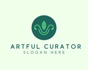 Green Organic Eco Leaf logo design