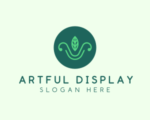 Green Organic Eco Leaf logo design