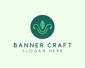 Green Organic Eco Leaf logo design