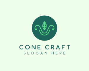 Green Organic Eco Leaf logo design