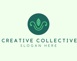 Green Organic Eco Leaf logo design