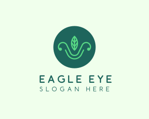 Green Organic Eco Leaf logo design