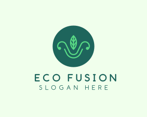 Green Organic Eco Leaf logo design