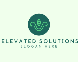 Green Organic Eco Leaf logo design