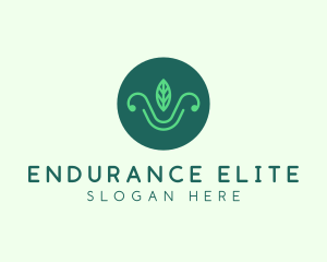 Green Organic Eco Leaf logo design