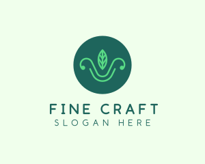 Green Organic Eco Leaf logo design