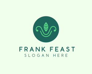 Green Organic Eco Leaf logo design