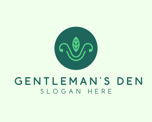 Green Organic Eco Leaf logo design