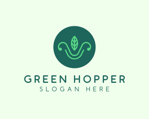 Green Organic Eco Leaf logo design