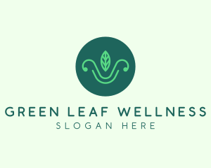 Green Organic Eco Leaf logo design