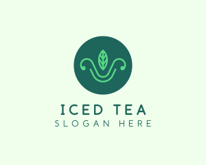 Green Organic Eco Leaf logo design