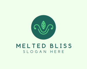 Green Organic Eco Leaf logo design