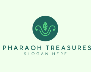 Green Organic Eco Leaf logo design