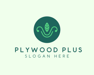 Green Organic Eco Leaf logo design