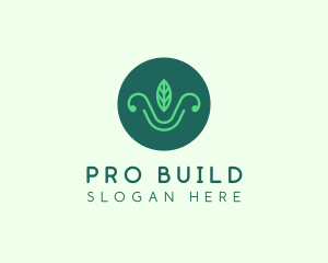 Green Organic Eco Leaf logo design