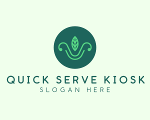 Green Organic Eco Leaf logo design