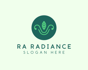 Green Organic Eco Leaf logo design