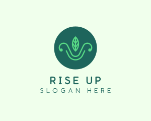 Green Organic Eco Leaf logo design