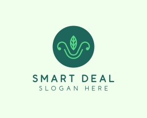 Green Organic Eco Leaf logo design