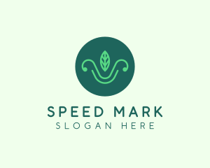 Green Organic Eco Leaf logo design