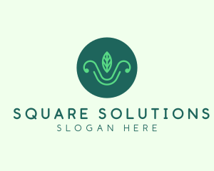 Green Organic Eco Leaf logo design