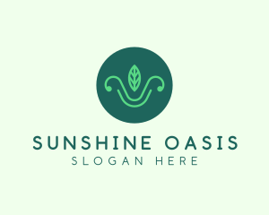 Green Organic Eco Leaf logo design