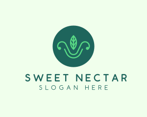 Green Organic Eco Leaf logo design