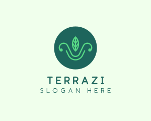 Green Organic Eco Leaf logo design