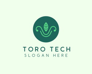 Green Organic Eco Leaf logo design