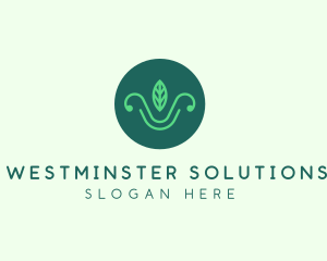 Green Organic Eco Leaf logo design