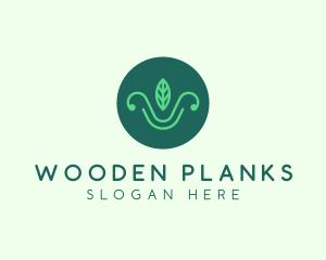 Green Organic Eco Leaf logo design