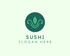 Green Organic Eco Leaf logo design