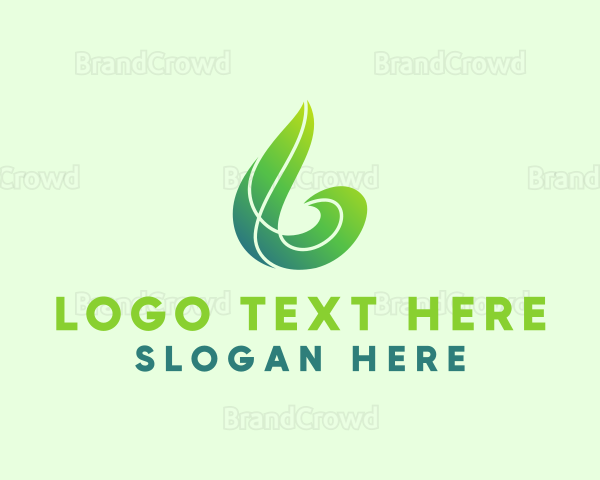 Leaf Nature Letter B Logo