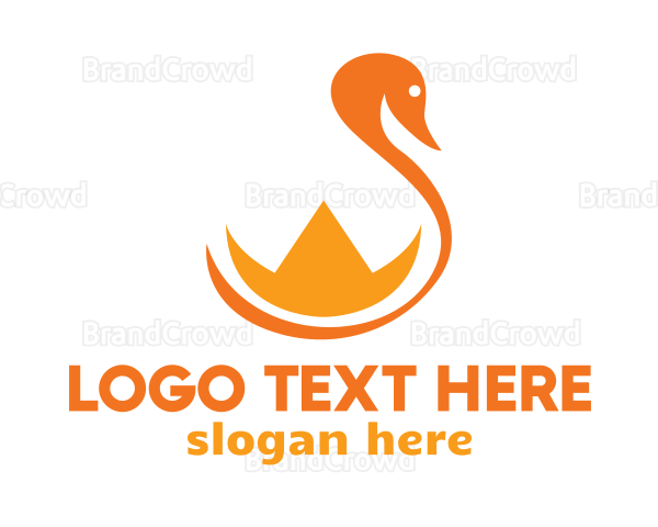 Orange Crown Swan Logo